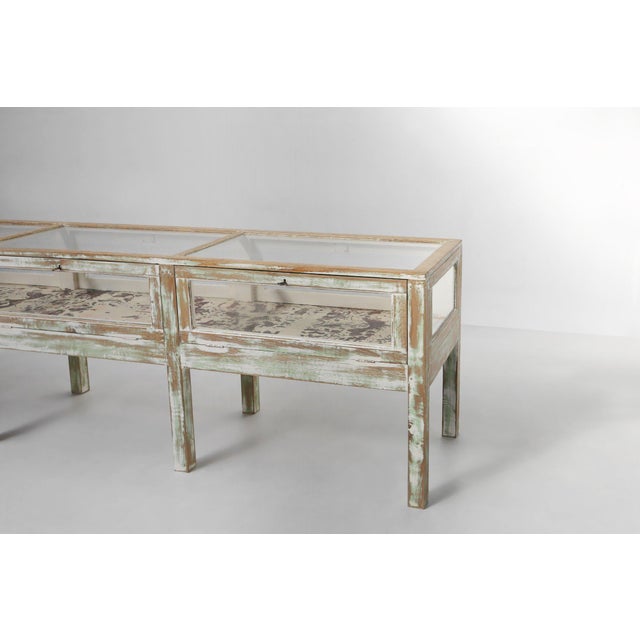 Large Antique Rustic Oak Display Case, 1890s For Sale - Image 5 of 18