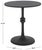 Traditional Ciri Round Accent Table in Black For Sale - Image 3 of 6