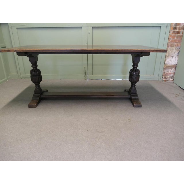 Oak Refectory Dining Table, Late 19th Century For Sale - Image 3 of 8