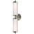 Traditional Thomas O'Brien for Visual Comfort Signature Merchant Double Bath Light in Chrome with White Glass For Sale - Image 3 of 4