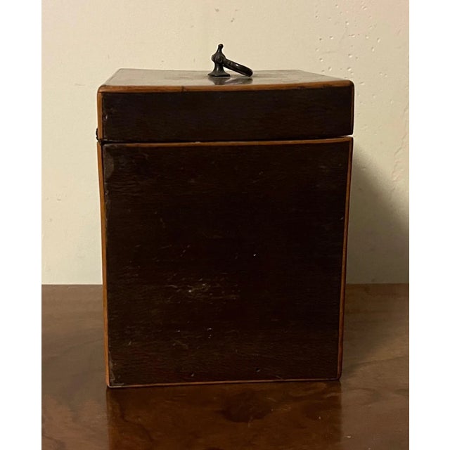Small Antique 18th Century George III Mahogany Tea Caddy For Sale In New York - Image 6 of 12