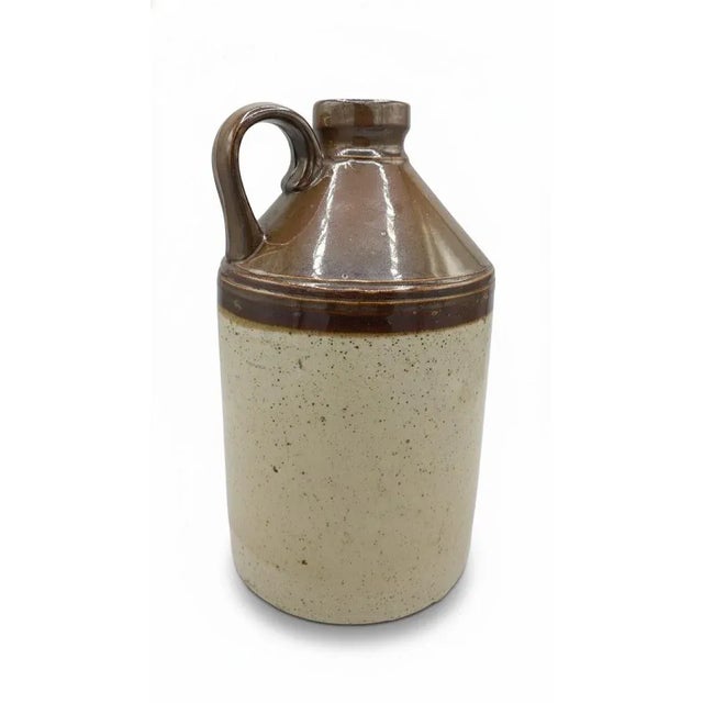 Late 19th Century Antique E. Swasey & Co. 1-Gallon Salt-Glazed Stoneware Jug — Portland, Maine, C. 1890 For Sale - Image 5 of 10