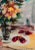 Mid Century Pink Roses Floral Bouquet Still Life Watercolor by Celia B Michelena For Sale - Image 4 of 7