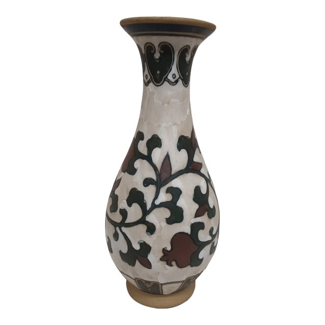 Vintage Asian Painted Vase For Sale
