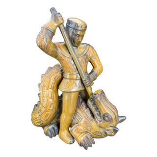 Gunnar Nylund, Saint George and the Dragon, 1950s, Stoneware For Sale