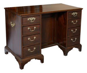 Late 19th Century English Mahogany Kneehole Desk