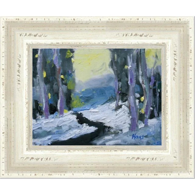 Last Light, Contemporary Winter Landscape Oil Painting by L Haas For Sale In Reno/Lake Tahoe - Image 6 of 11