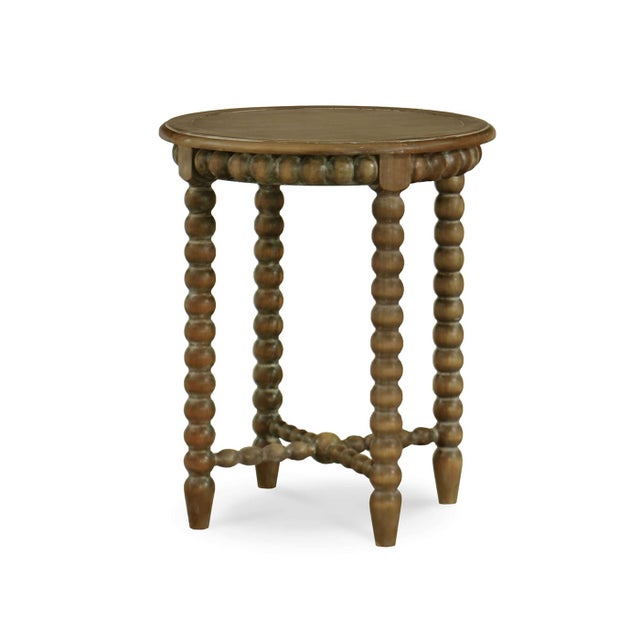 French Provincial Pair of French Country Round End Tables For Sale - Image 3 of 5