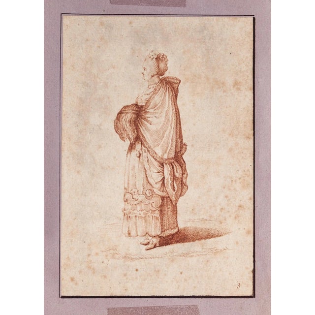 Figure is an original drawing in china ink on paper. Good Conditions. Applied on a Passepartout. The artwork represents a...