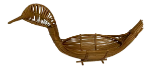 Vintage Wicker Duck Basket
