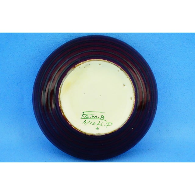 Vintage Art Deco Futurist Ceramic Ashtray by Fama F.A.M.A. Ascoli Piceno, 1930s For Sale - Image 18 of 18