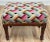 Boho Chic Vintage Colorful Patterned Needlepoint Footstool For Sale - Image 3 of 12