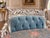 Silver 1970s French Artisan Louis XVI Silver Blue Settee For Sale - Image 8 of 18