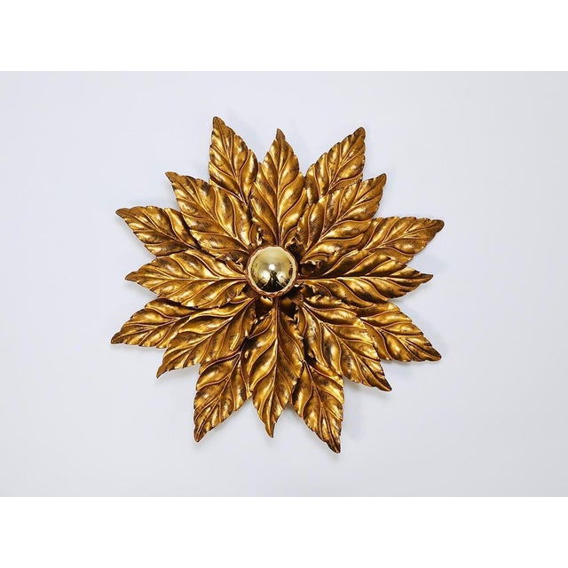 Hollywood Regency Florentine Wall Light in Gilt Metal by Hans Kögl, 1980s For Sale - Image 12 of 16