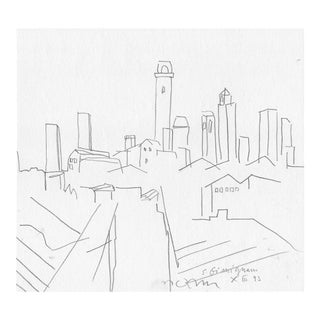 1993 Norbert Voelkel San Gimignano Rooftop View For Sale