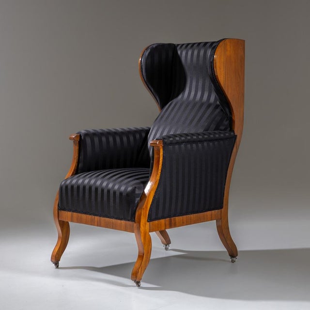 Biedermeier Wingback Chair, 1830 For Sale - Image 6 of 6