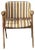 Vintage Scandinavian Style Armchair with Striped Upholstery For Sale