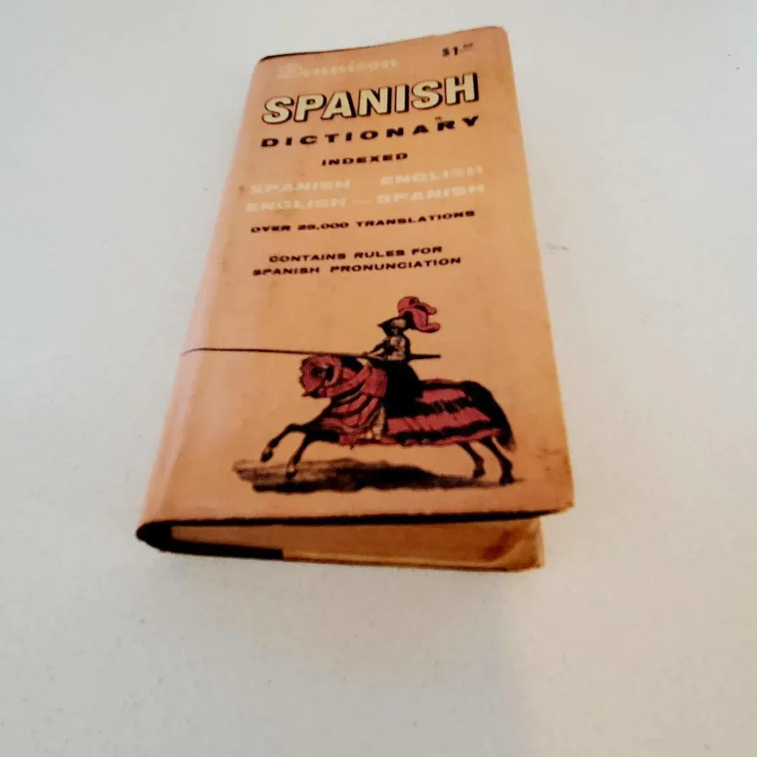Mid-Century Pocket Spanish - English Dictionary, Vintage | Chairish