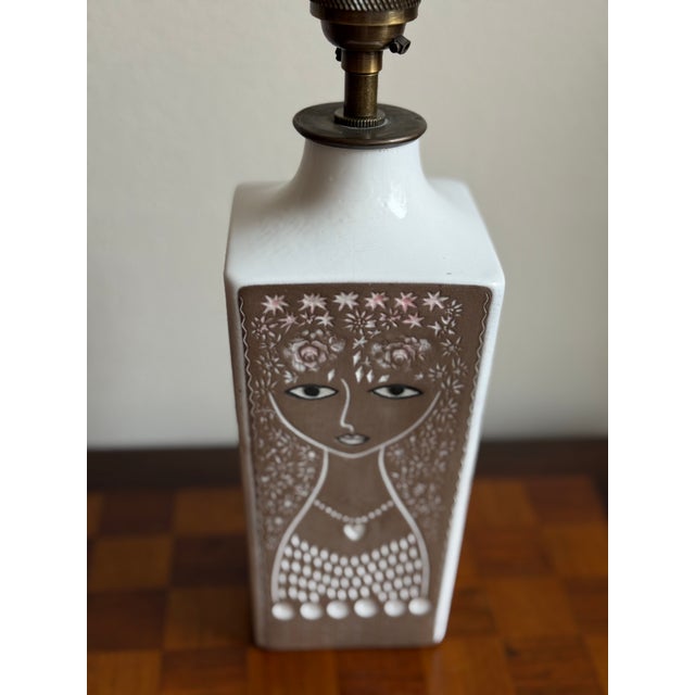 Swedish Modern Beata Table Lamp in Ceramic from Upsala-Ekeby, 1950s For Sale - Image 4 of 9