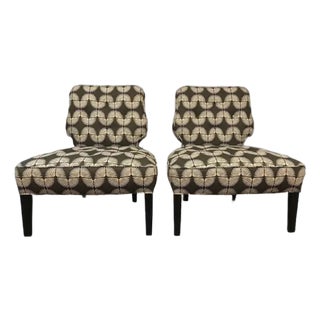 Mid-Century Delicate Slipper Chairs For Sale