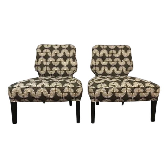 Mid-Century Delicate Slipper Chairs For Sale