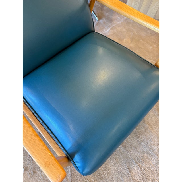 Milo Baughman for James Inc. Recliner, Teal For Sale - Image 11 of 12