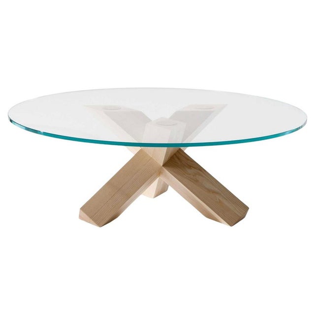 Mid-Century La Rotonda Coffee Table in Wood & Glass from Mario Bellini For Sale - Image 14 of 14