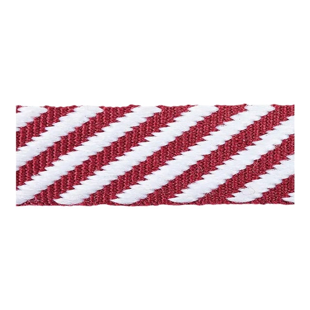 Sample - Schumacher Twill Tape in Burgundy For Sale