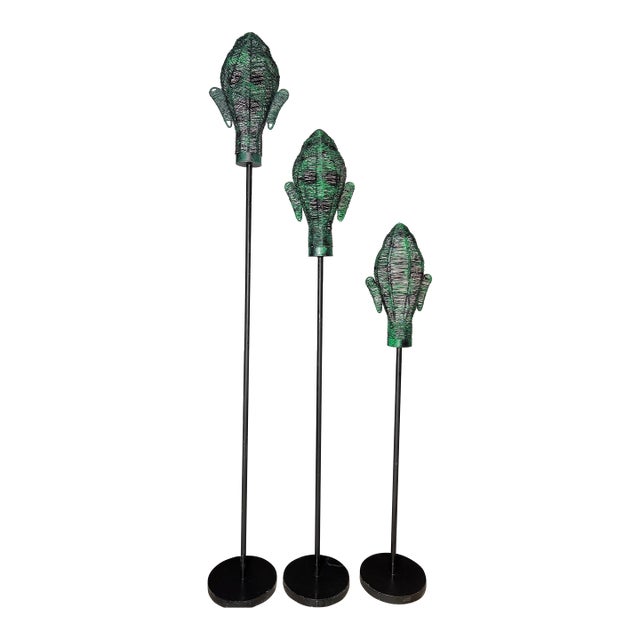 1990s Heads on Stand - Set of 3 For Sale