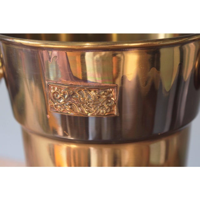 Ice Bucket in Brass and Enamel Details, 1960s For Sale - Image 4 of 11