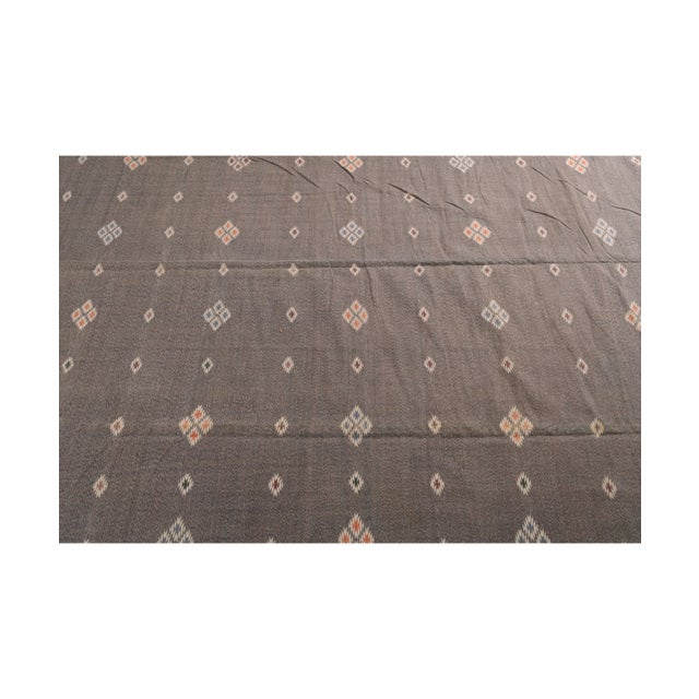 Rug & Kilim 1950s Vintage Dhurrie Flat Weave in Taupe With Geometric Patterns by Rug & Kilim For Sale - Image 4 of 6