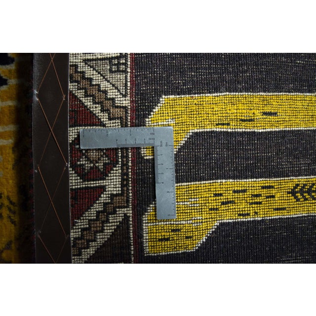 Hand-Knotted Gabbeh Rug with Lion Motif For Sale - Image 10 of 11