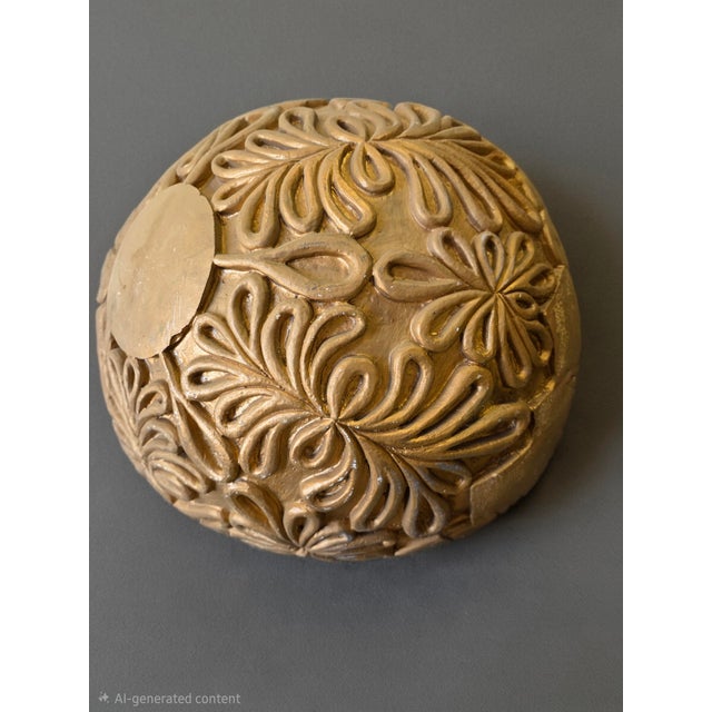 Vintage Colossal Department Store 2 Ft Gold Ornament Window Display For Sale - Image 9 of 12