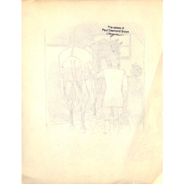 Art Sz: 11"H x 8 3/8"W 1944 Provenance stamp on verso: The Estate of Paul Desmond Brown *Book sold separately*