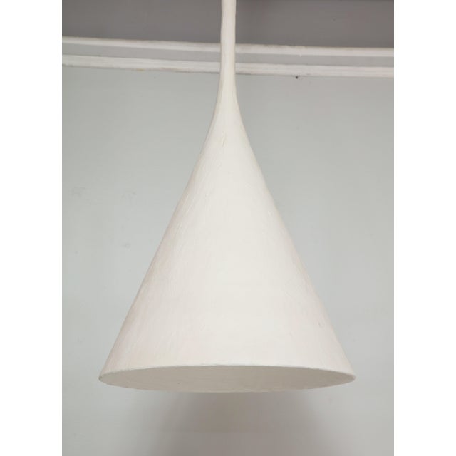 Conical plaster fixture. Please view our other listings for this piece in various finishes. Production time 8-10 weeks....