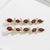 Modern Geometric Garnet Drop Earrings, Silver, Gold, Pair For Sale - Image 6 of 10