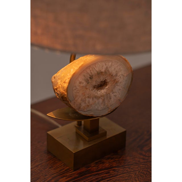 Willy Daro Hollywood Regency Table Lamp with Geode by Willy Daro, 1970s For Sale - Image 4 of 9