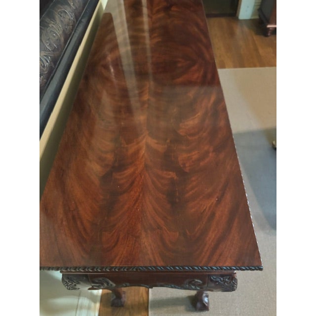 Mid 20th Century Hand Carved Mahongany Table For Sale - Image 5 of 11