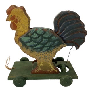Vintage Folk Art Rooster For Sale