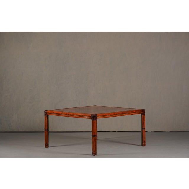 Vintage Square Dining Table in Burl Elm by Alberto Smania for Studio Smania Interni, Italy, 1960s For Sale - Image 9 of 9