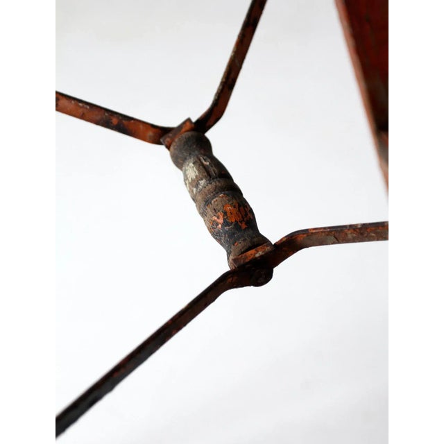 Vintage Rustic Painted Wooden Ladder For Sale - Image 6 of 12