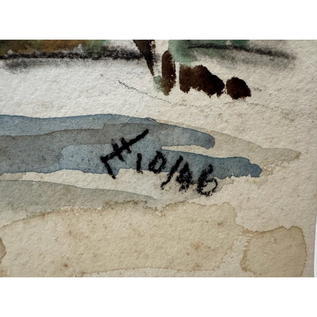 Henry Emil Salloch Original Watercolor on Paper Stone Bridge. Gettysburg Pennsylvania, 1946. For Sale In Atlanta - Image 6 of 8