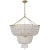 AERIN for Visual Comfort Signature Jacqueline Two-Tier Chandelier in Hand-Rubbed Antique Brass with Clear Glass For Sale