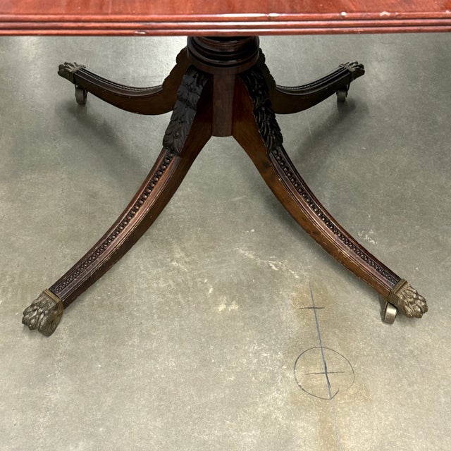 Traditional Vintage Double Pedestal Dining Table For Sale - Image 3 of 16
