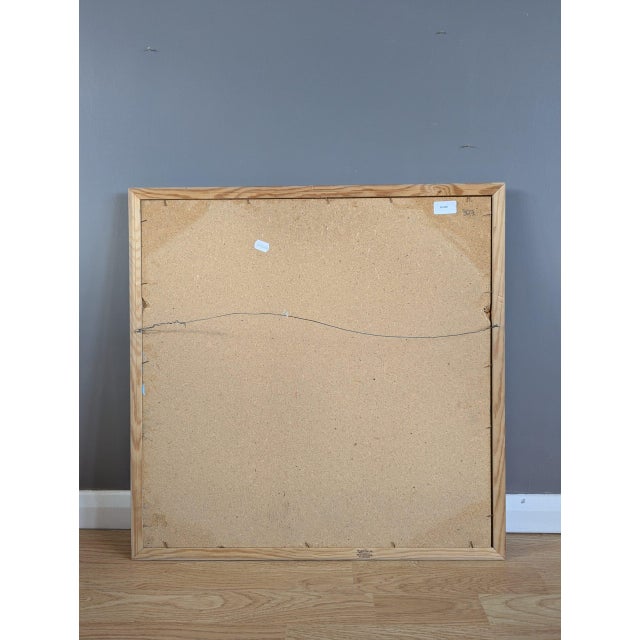 Mid-Century Modern 'Sheep at Rest' Vintage Swedish Original Landscape Oil Painting, Framed For Sale - Image 10 of 10