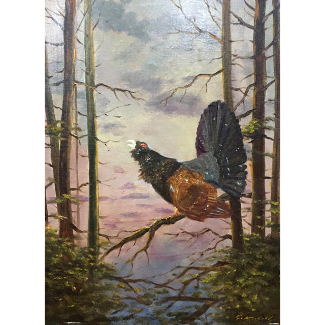 1960s Oil Painting Early Bird Evgeny Adolfovich Kibrik For Sale