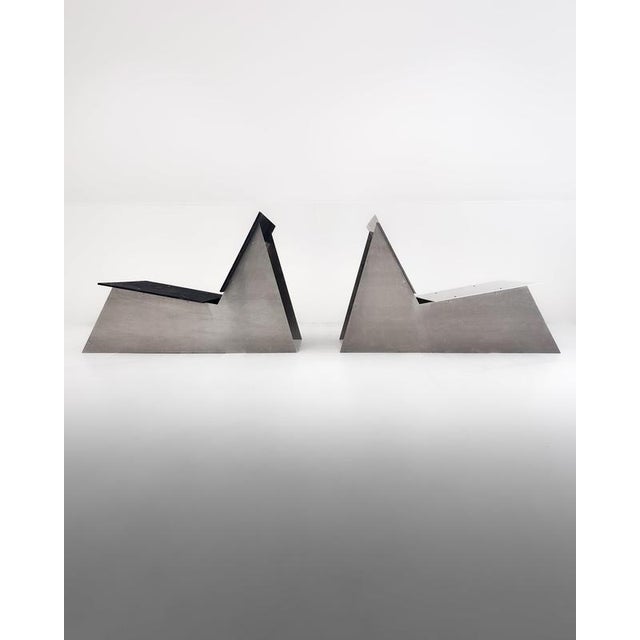 Lounge Chair in Aluminium and Blackwood by Case Studios For Sale - Image 6 of 8