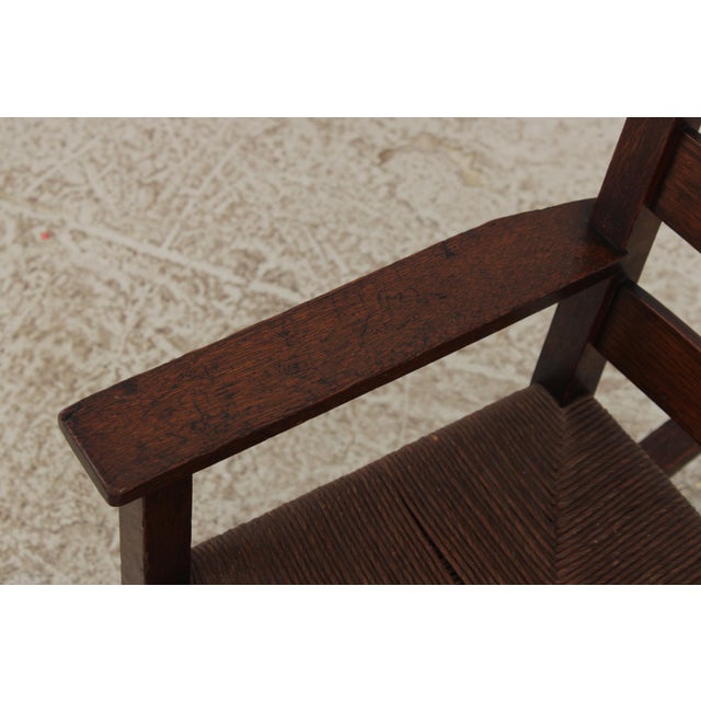 Gustav Stickley Antique Mission Oak Youth Diminutive Rocking Chair For Sale - Image 11 of 15
