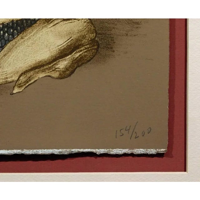 r.c Gorman "Harvest" 1982 Lithograph New Custom Frame Hand Signed For Sale - Image 4 of 6