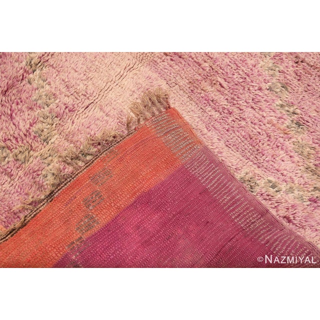 Nazmiyal Collection Vintage Moroccan Pastel Diamonds Shag Rug For Sale In New York - Image 6 of 6